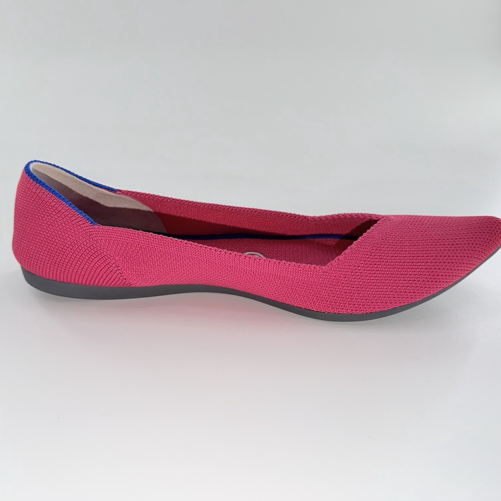 Rothy's The Point Flats Hot Pink Barbiecore Dopamine Modern Preppy Balletcore - Picture 8 of 14